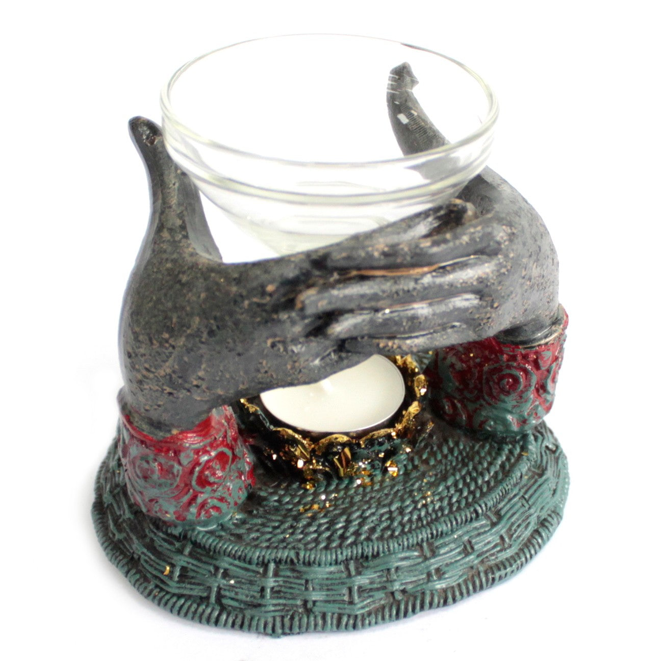 Buddha Offering Hands Candle Oil Burner