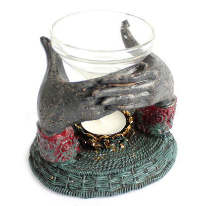 Buddha Offering Hands Candle Oil Burner