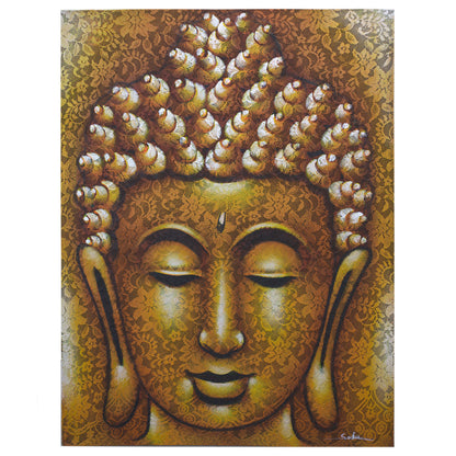 Buddha Painting - Brocade Detail