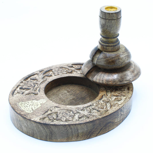 Medium Mango Wood Backflow Burner – Brass Buddha