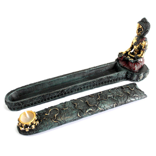 Antique Buddha Incense Burner & Box