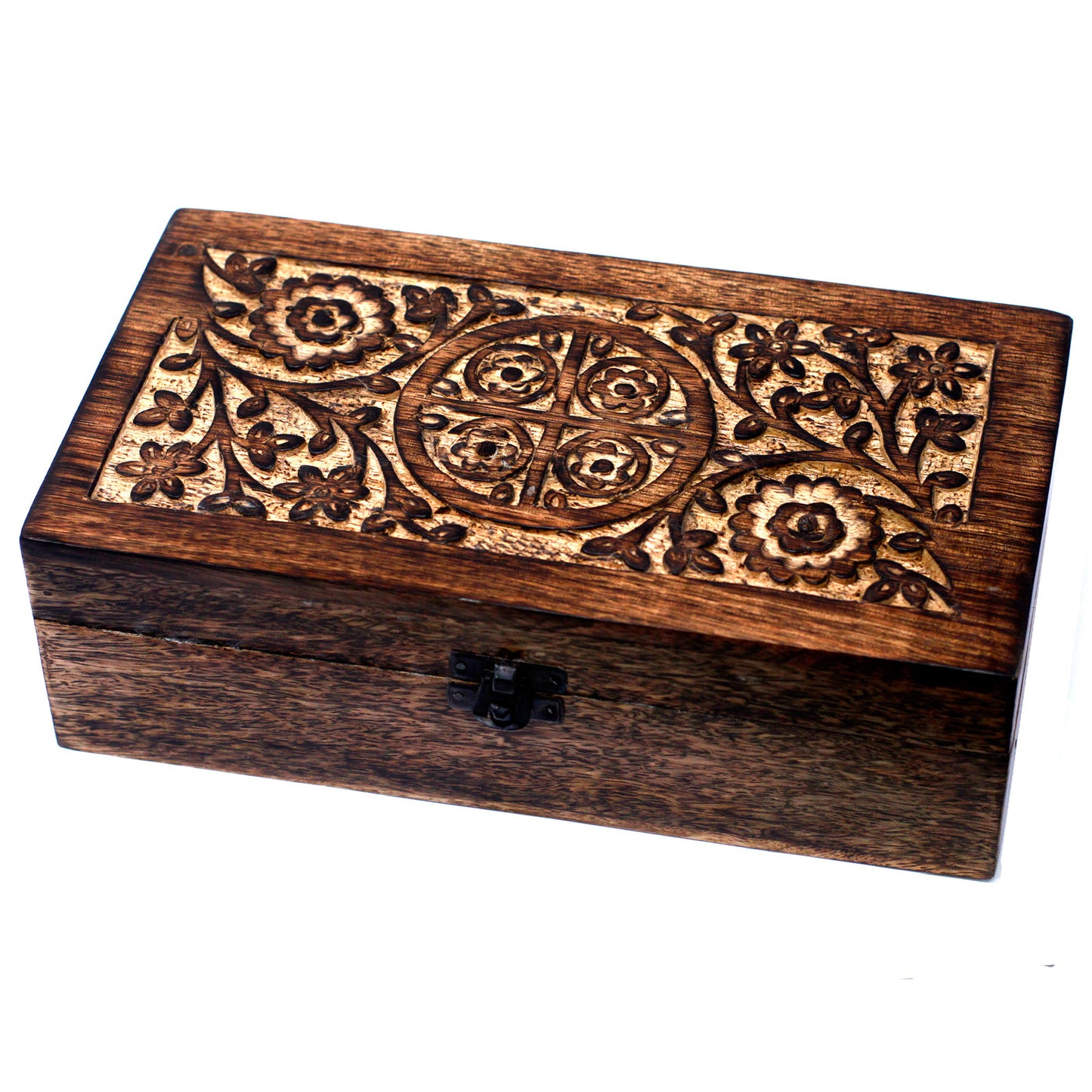 Mango Wood Aromathrapy Box - Floral