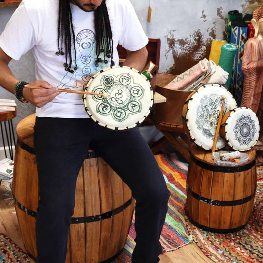 Chakra Shamanic Drum with Sticks