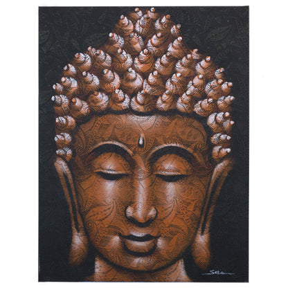 Buddha Painting - Brocade Detail