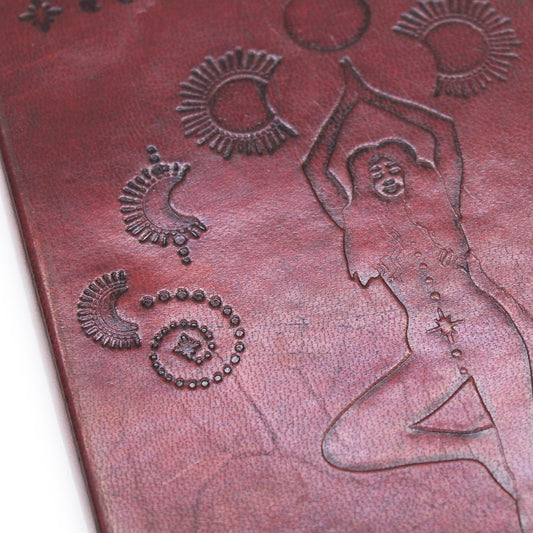 Cosmic Goddess Leather Notebook