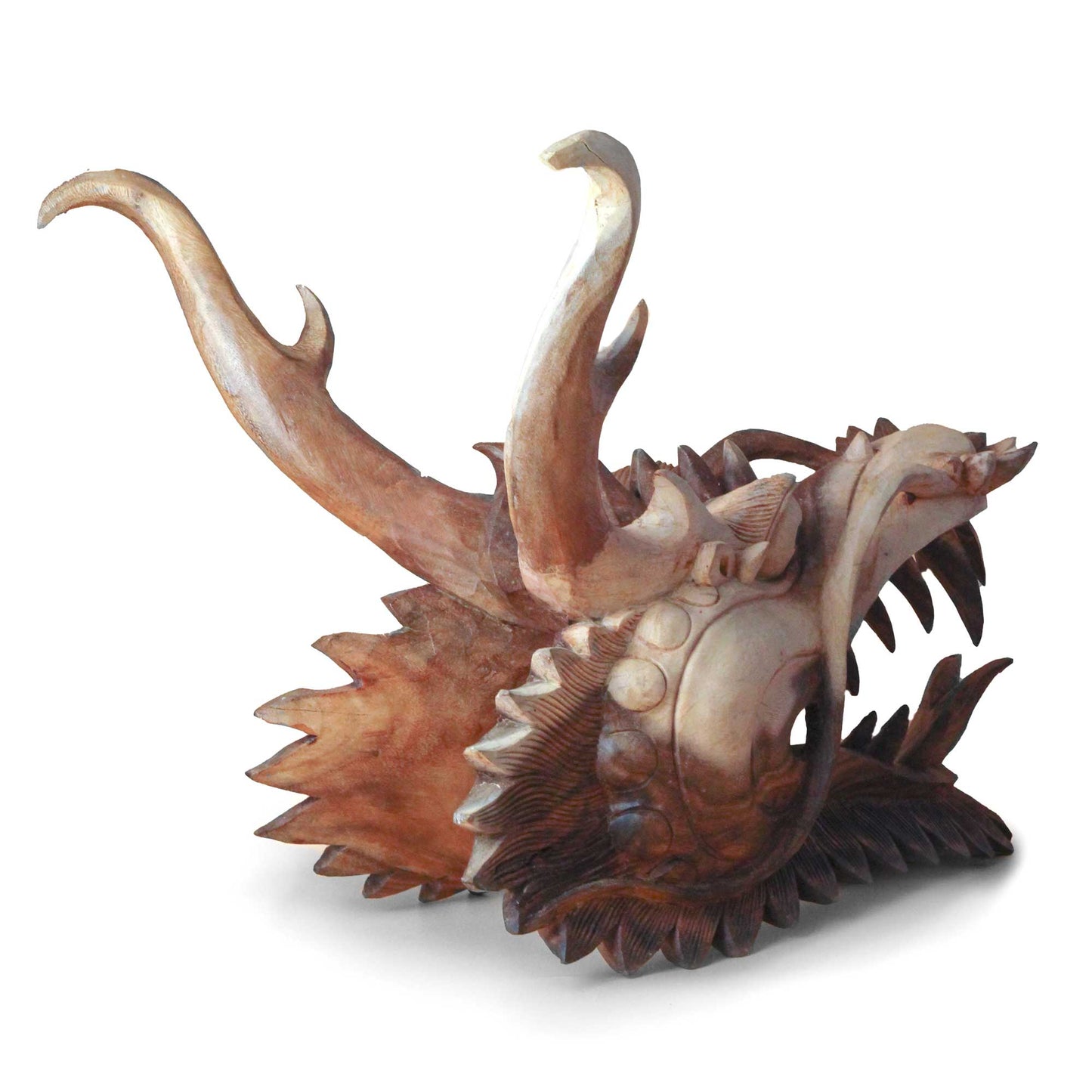 Handcrafted Suar Wood Dragon Head