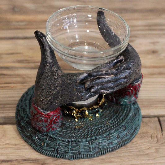 Buddha Offering Hands Candle Oil Burner