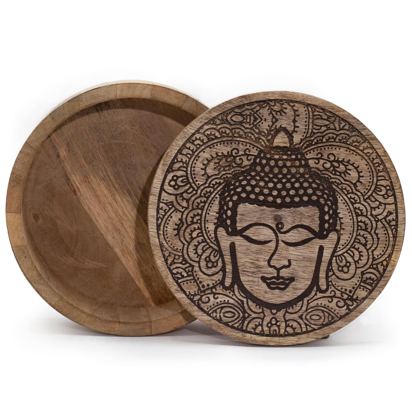 Big Round Box - Buddha Design - 17.5x7.5cm