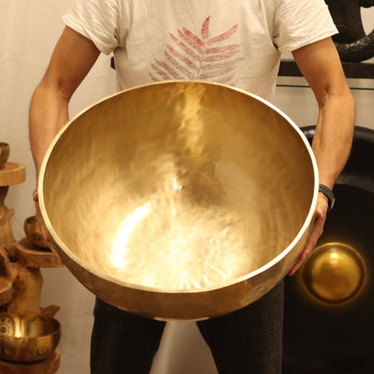 Professional Plain Standing Singing Bowl – 50x20cm | Large Vibrational Sound Bath Bowl for Healing & Meditation